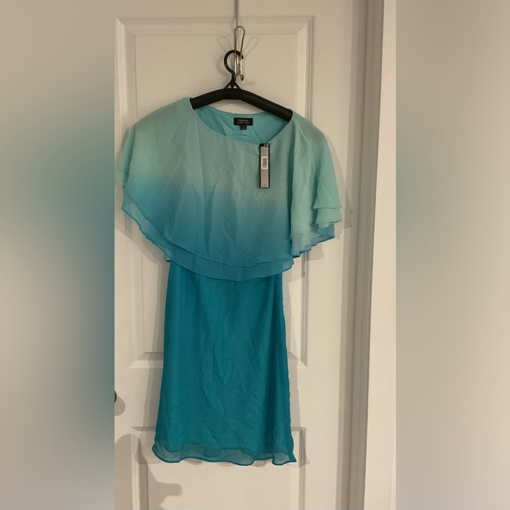 Tahari ASL Blue Ombre Midi Dress